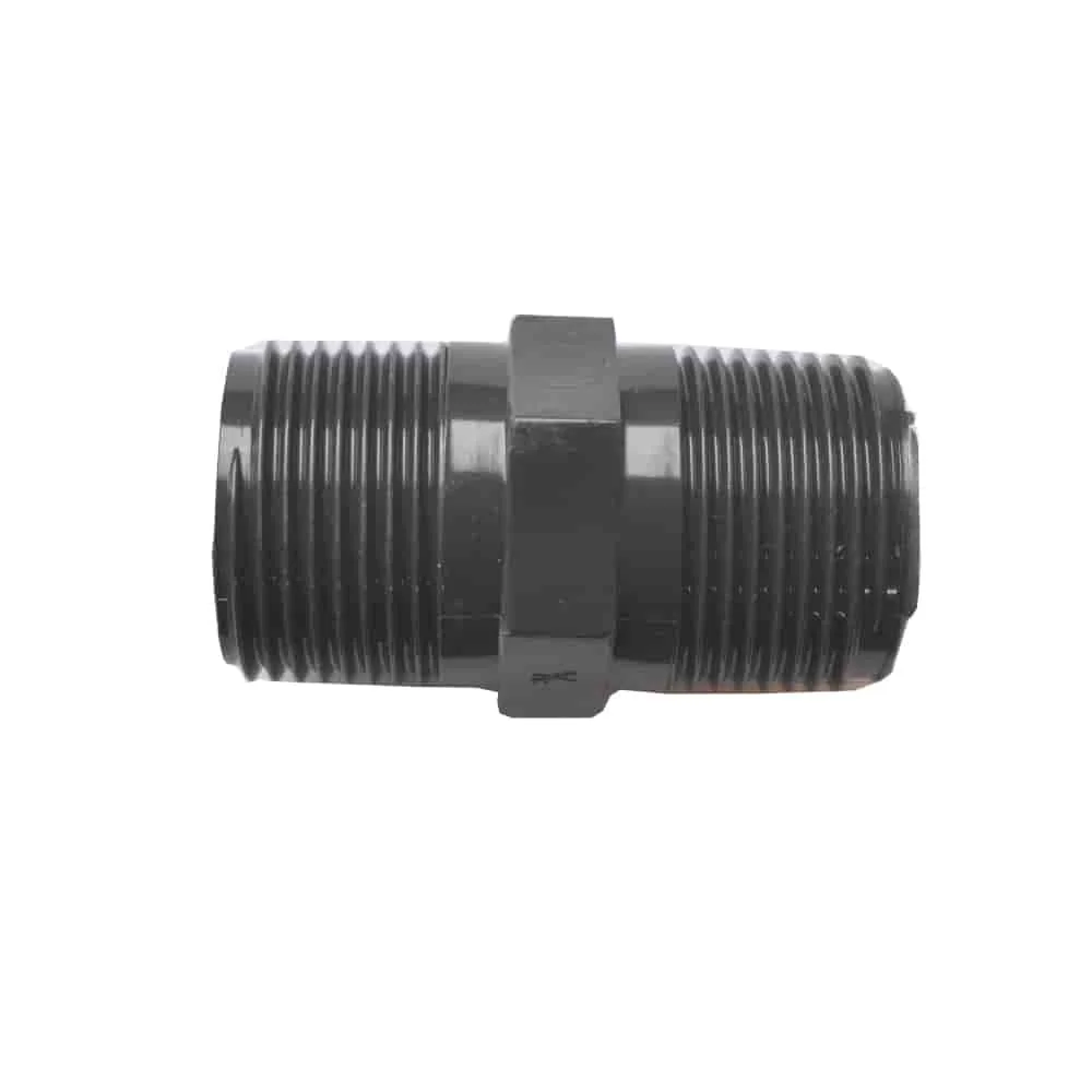 "PVC Dubbelnippel 3/4 inch AG x AG - PVC Fittingen voor Buis Koppeling image"