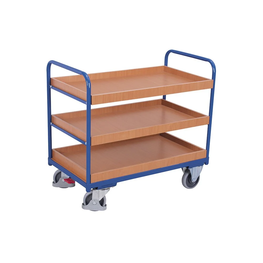 "Magazijnwagen met 3 Plateaus - 250 kg Capaciteit image"