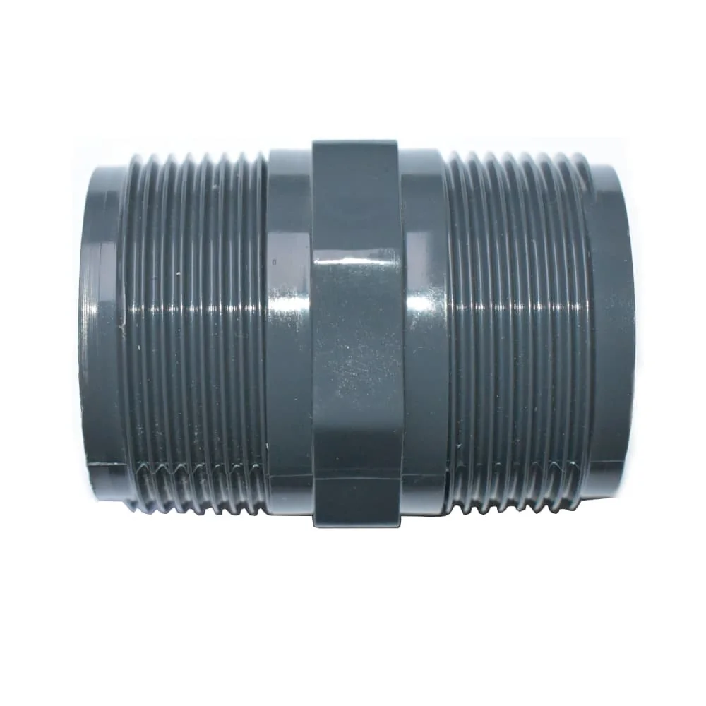 "PVC Dubbelnippel 1 1/2 inch AG x AG - Buiskoppeling image"
