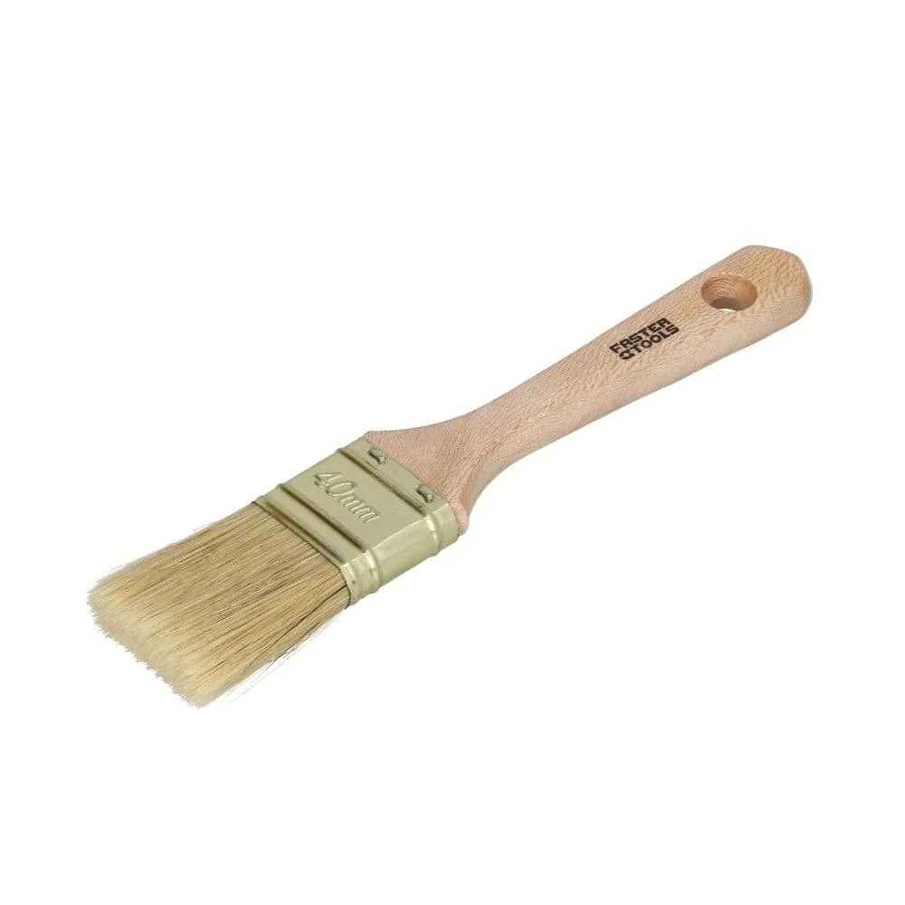 Olieverf Penseel, Platte Penseel 40mm - Natuurlijke Haren