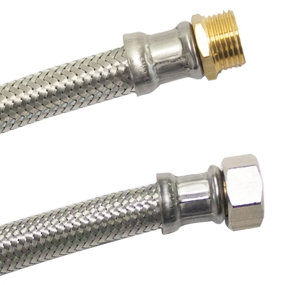 "Flexibele Waterslang 1/2 inch met RVS Omvlechting, 800mm image"