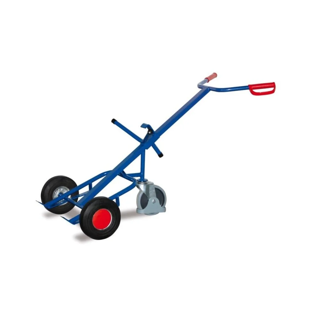 "Fasskarre 200l, Vatenwagen, 250kg, met Steunrol, Volrubber image"
