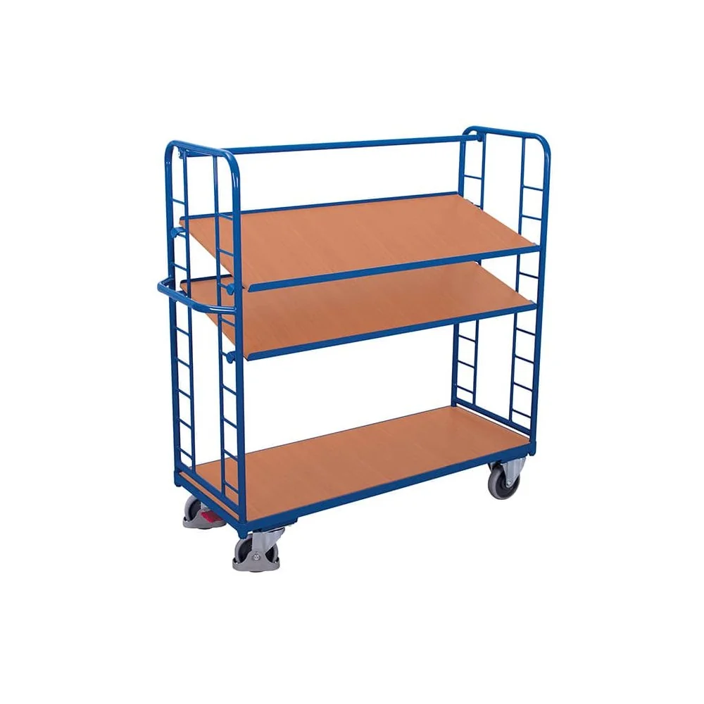 "Etagenwagen met 3 Bodems 250 kg Type M + EasySTOP image"
