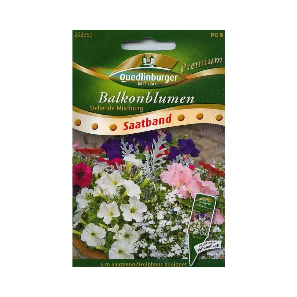 "Zaadband Balkonbloemen, staande mengeling image"