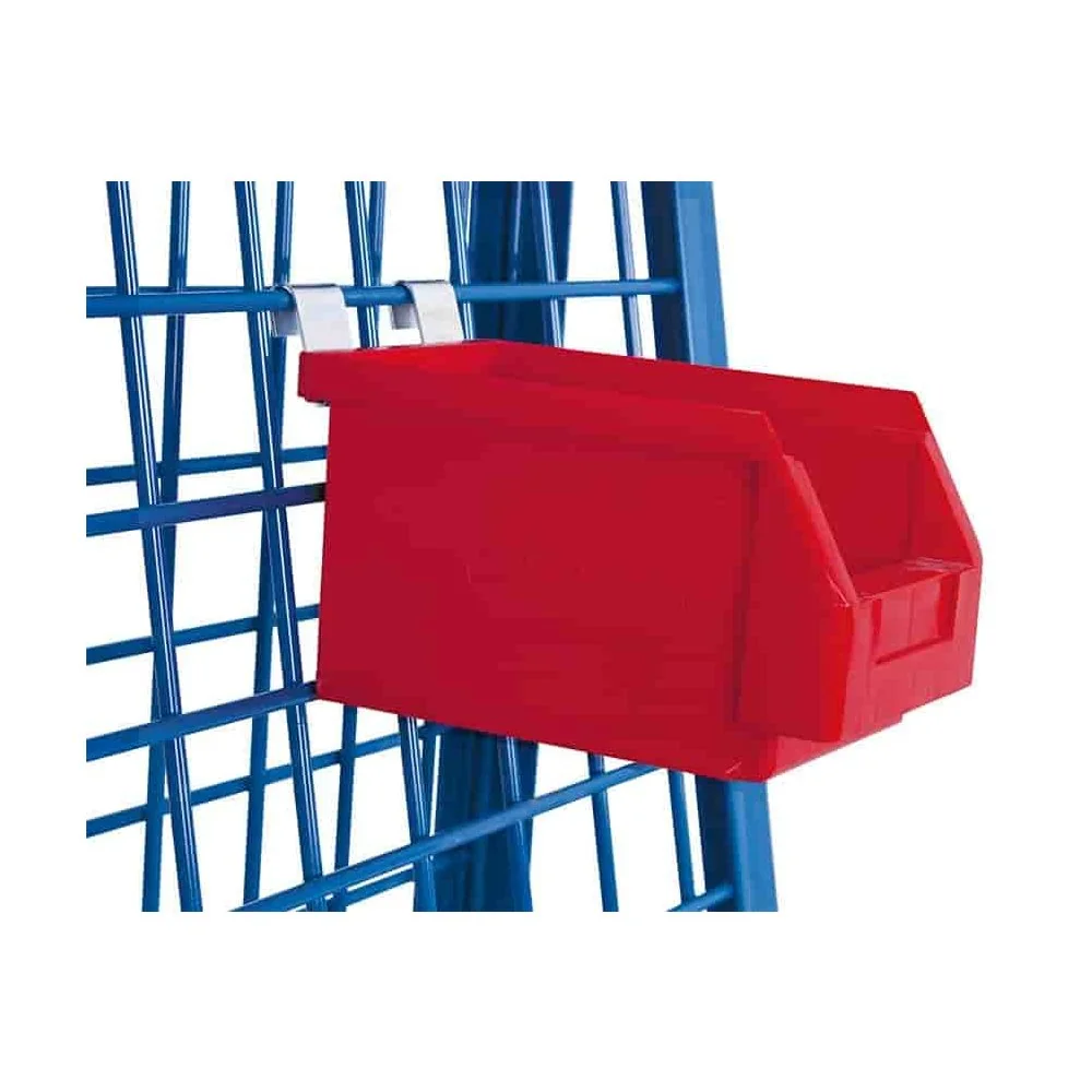 "Rode opbergbox, kleine kunststof box, materiaal kist image"