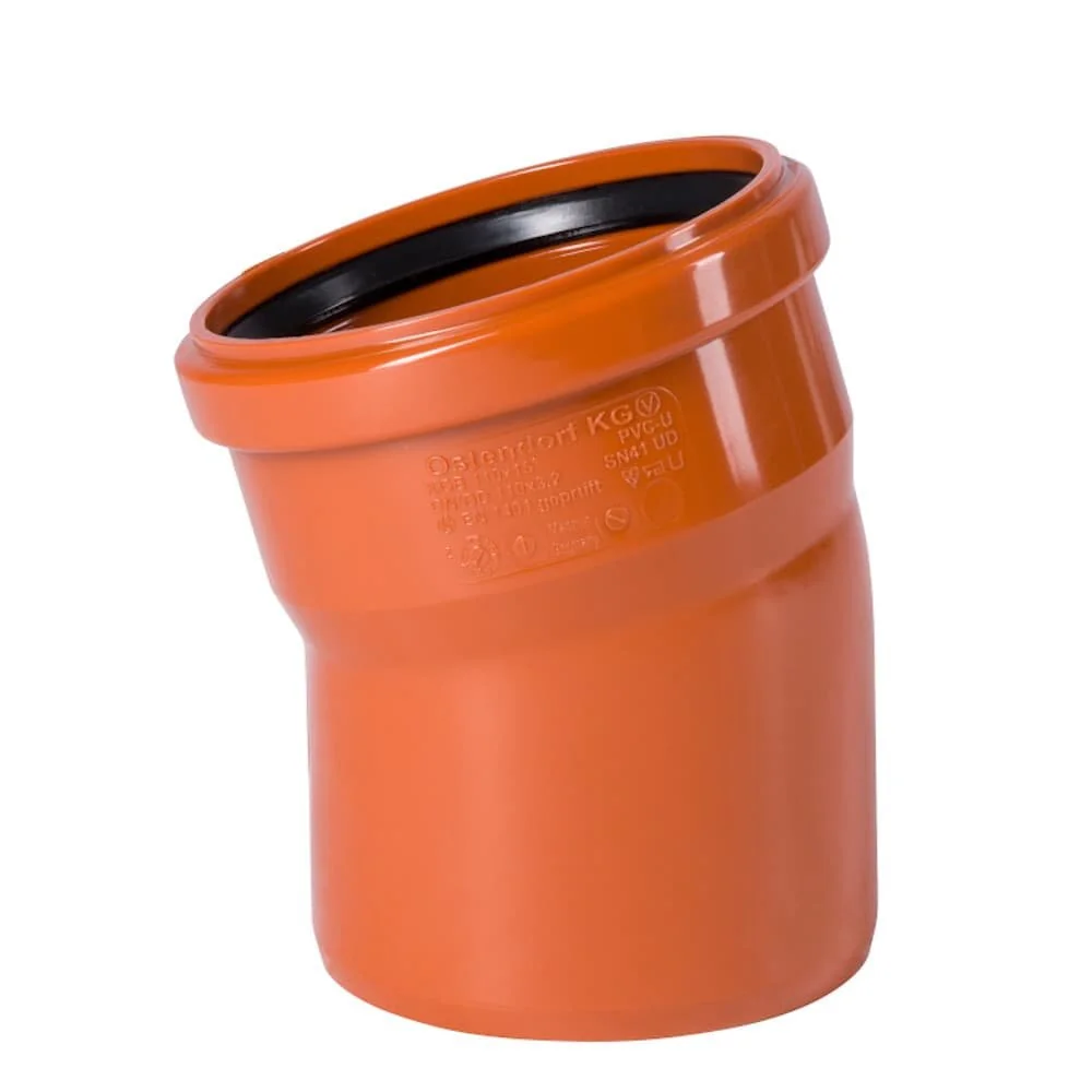 "PVC buis 250mm, KGB bocht 15 graden, Afvoerbuis 250mm, Rioolbuis 250mm image"