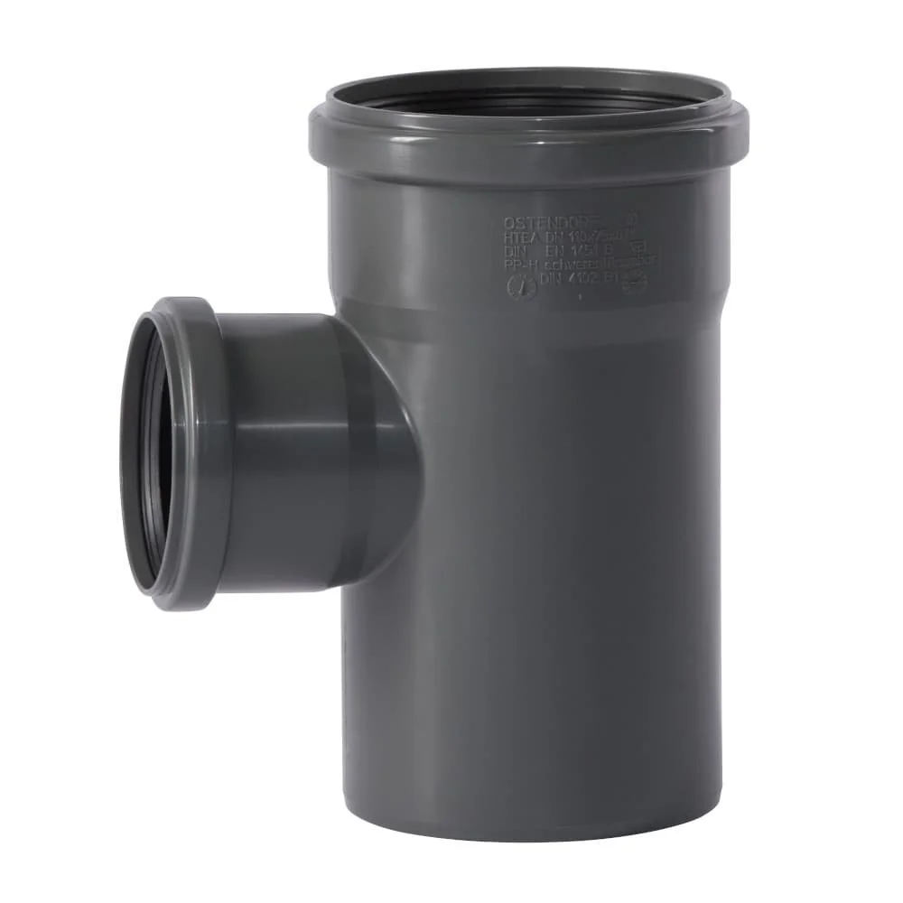 "HT Afvoerbuis Y-stuk 110/75mm 87 Graden image"