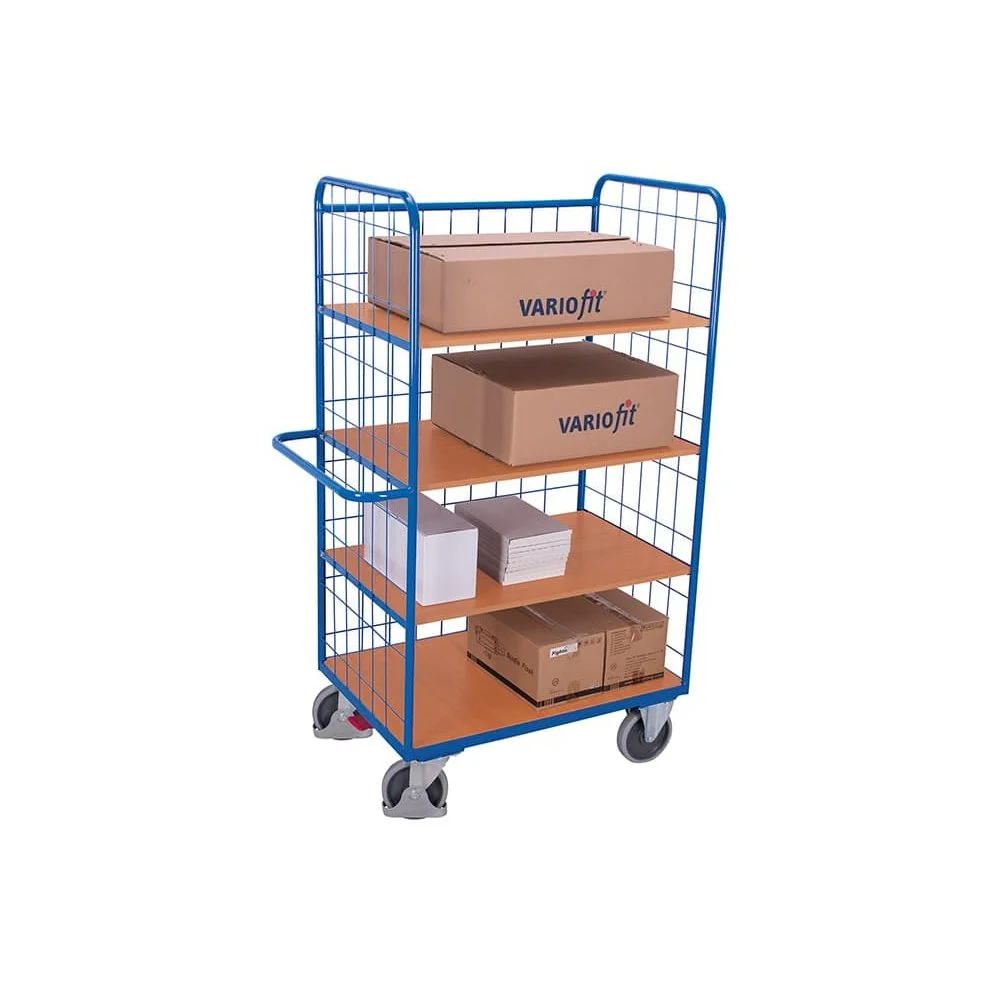 "Verrijdbare stellingkast met 3 plateaus & EasySTOP - 500kg image"