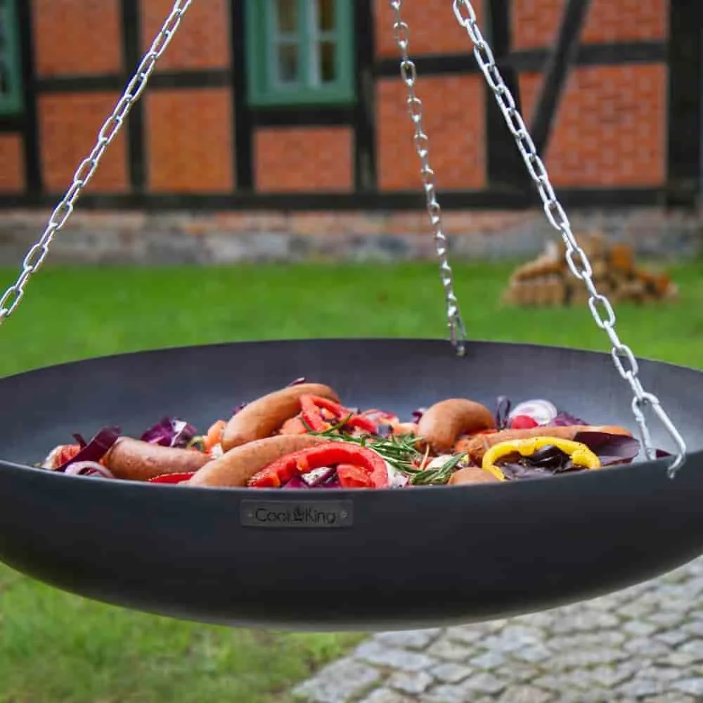 Wokset met driepoot, 60 cm, Buiten koken op vuur
