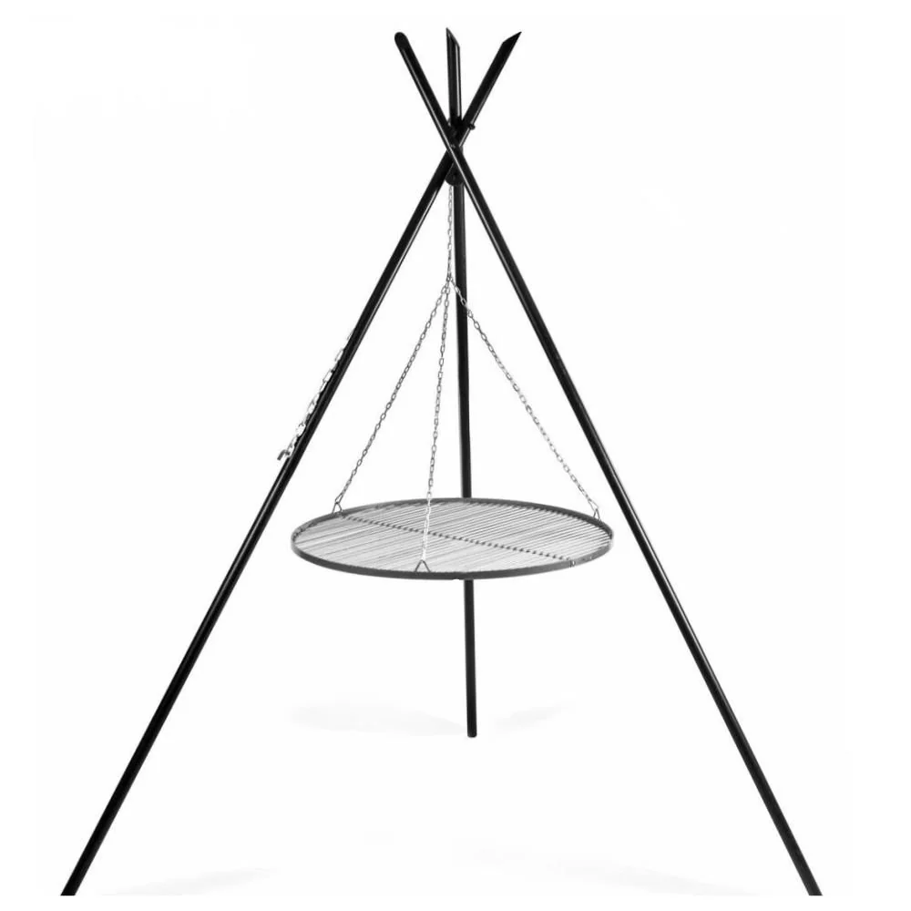 "Schwenkgrill 'TIPI' - 210 cm, 60 cm RVS Grillrooster, Draagbare Tuingrill image"