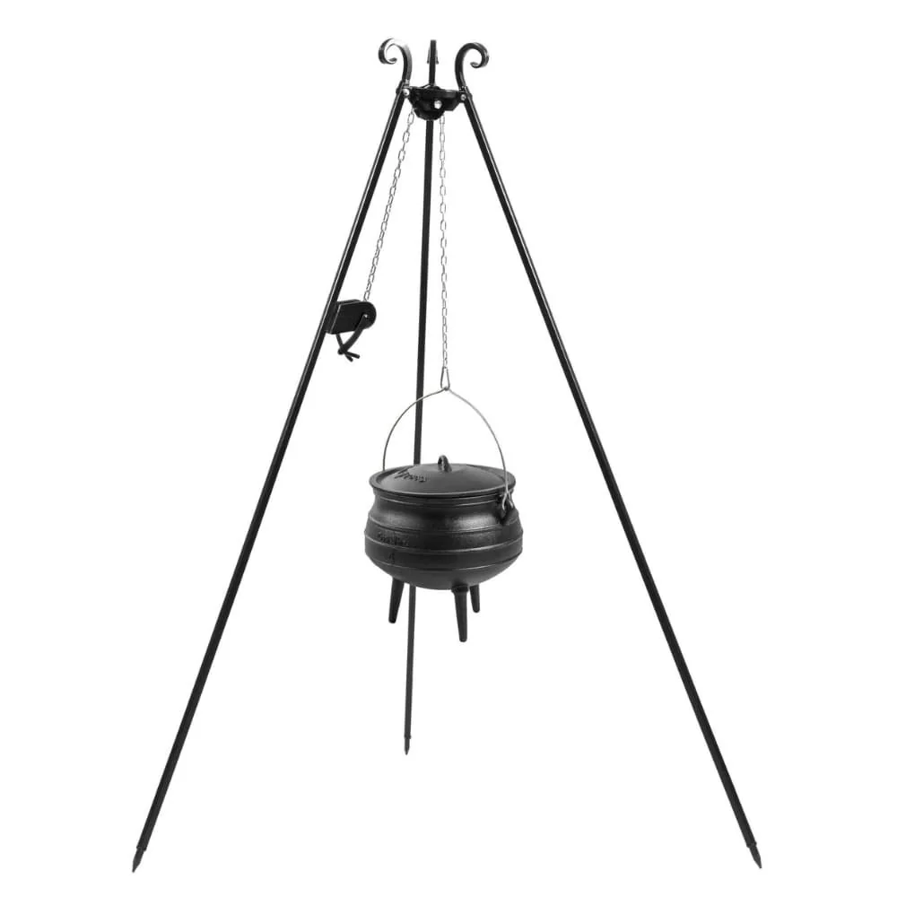 "Gietijzeren Ketel Set met Driepoot Grill & Kookketel 6L image"