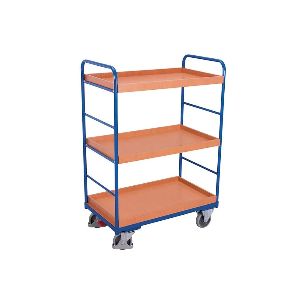 "Etagenwagen hoog 3 Tabletts 250 kg draagvermogen Type XL + EasySTOP image"