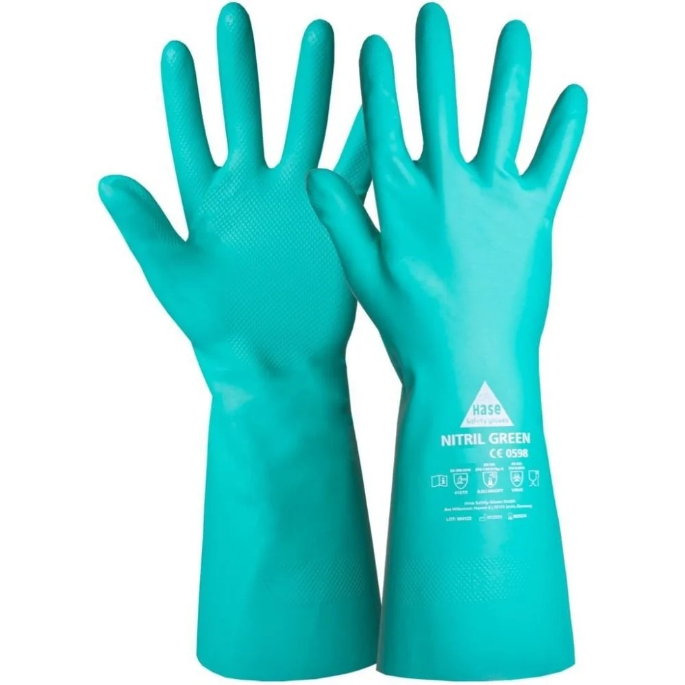 "Chemische handschoenen, nitril, groen, maat 11 image"