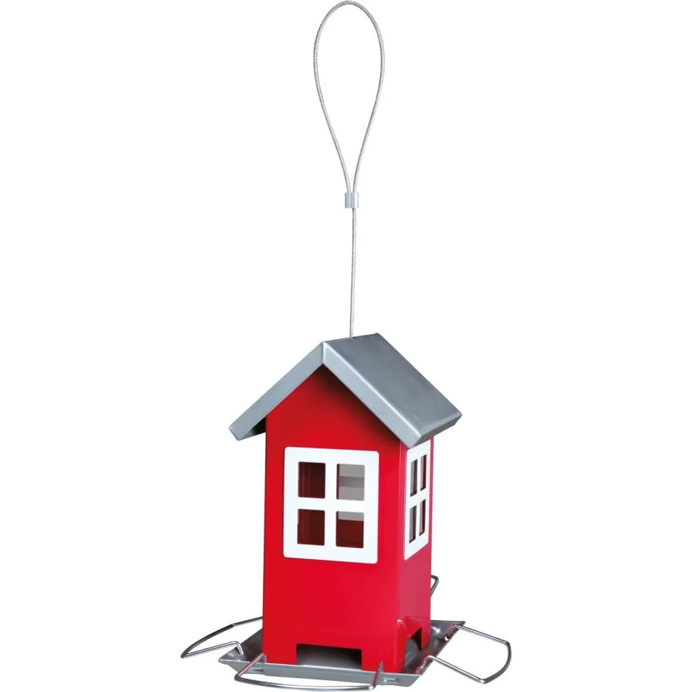 "Rood Vogelhuisje - Hangend Voederhuis voor Tuin & Balkon image"