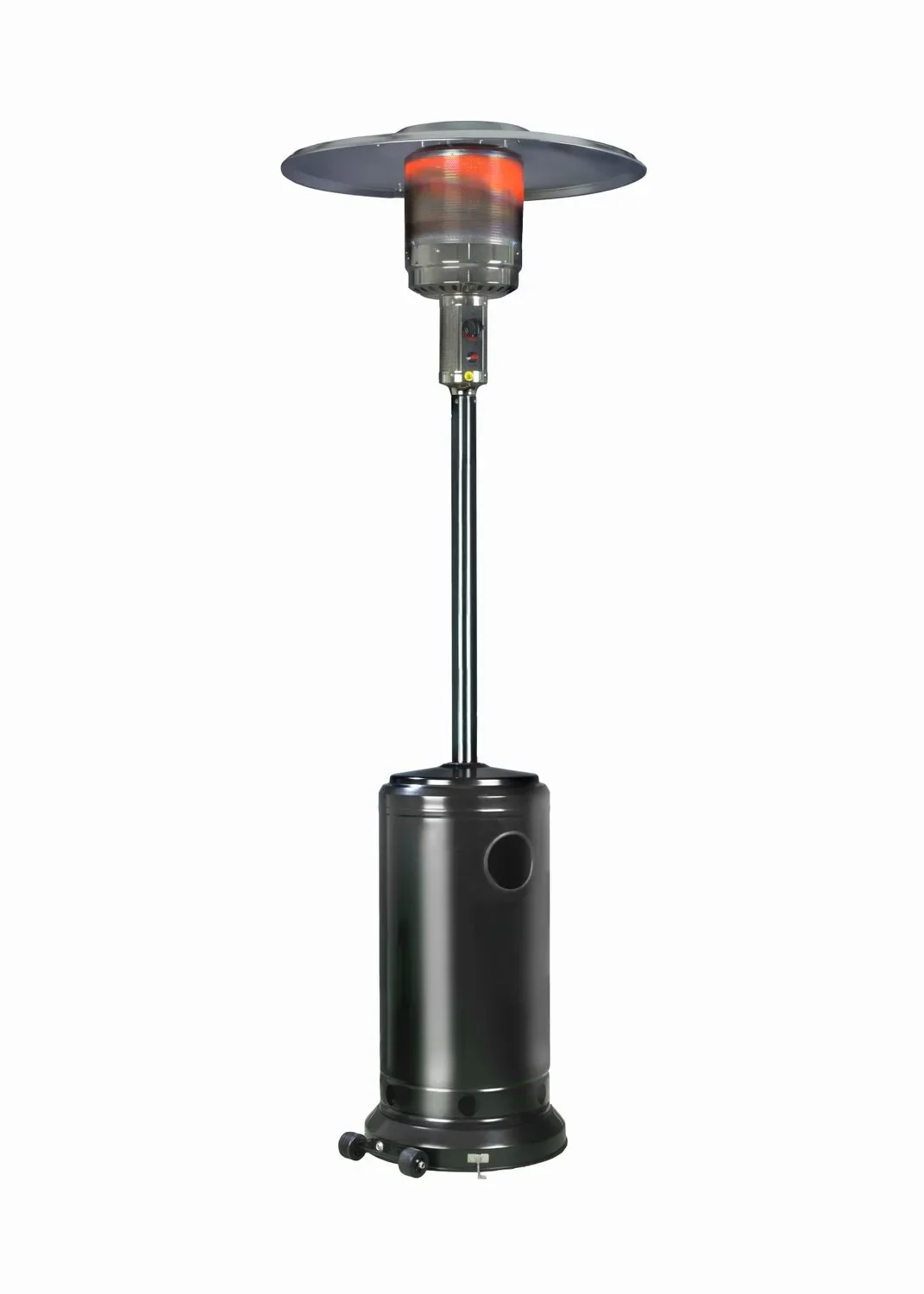 "Terrasverwarmer gas, terrasheater gas, terrasverwarming op gas - Modell THG 14000 Patioheater, met beschermrooster, metaal, zwart image"