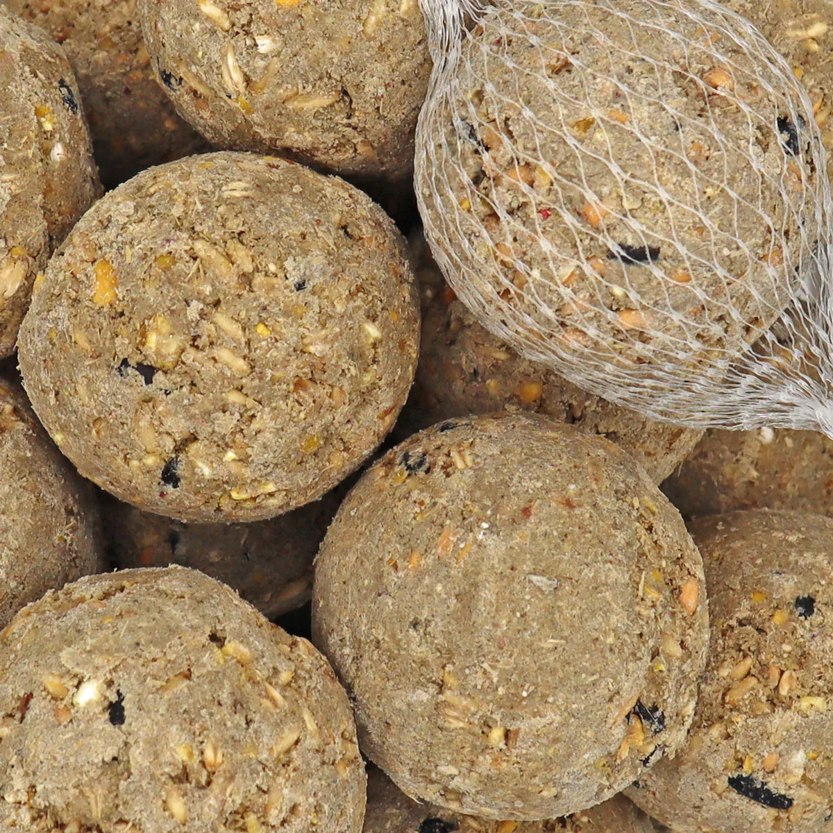"Vogelvoer, Vetbollen 200 x ca.90 gram met net, Mezenbollen, Tuinvogels voeren image"