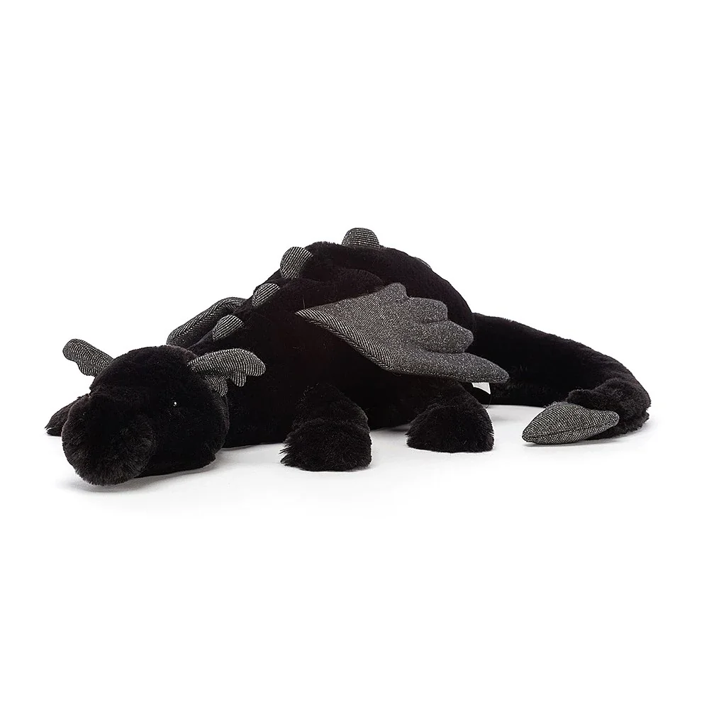 "Jellycat Knuffel - Onyx Dragon, Maat: Medium - H12 X B50 CM image"