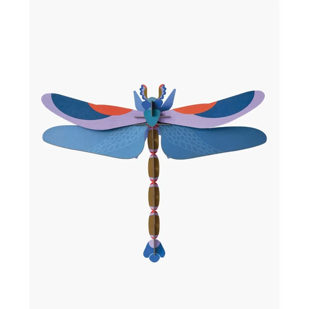 "studio ROOF 3D libelle blauw karton image"