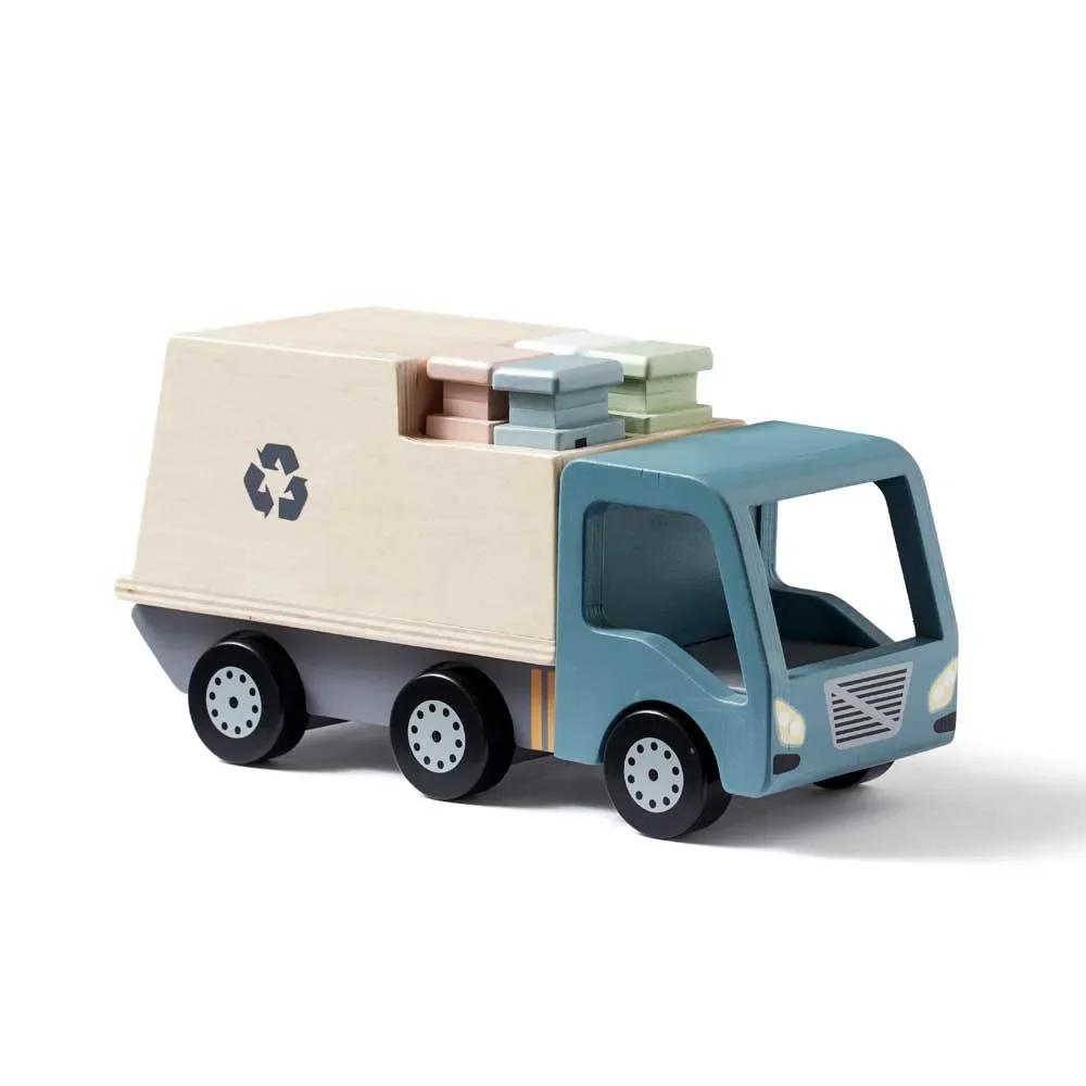 "Kids Concept speelgoed vuilniswagen hout image"