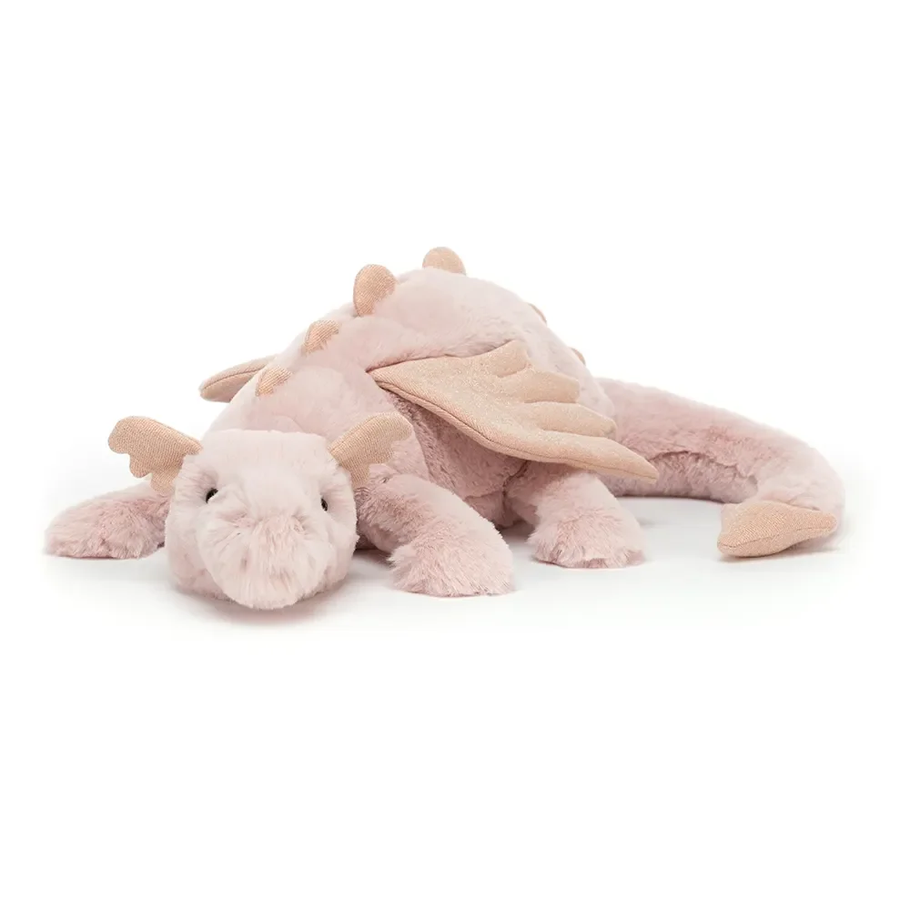 "Jellycat Knuffel - Rose Dragon, Maat: Medium - H12 X B50 CM image"