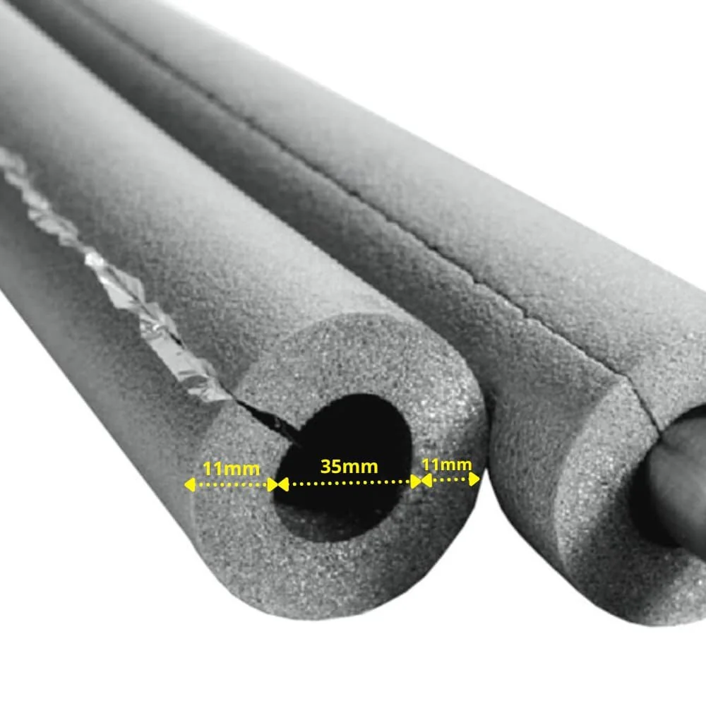 "AEROFLEX® SH XT buisisolatie 35 x 10 mm, 2 m, zelfklevend, flexibele isolatie van gesloten-cel schuimrubber, zwart image"