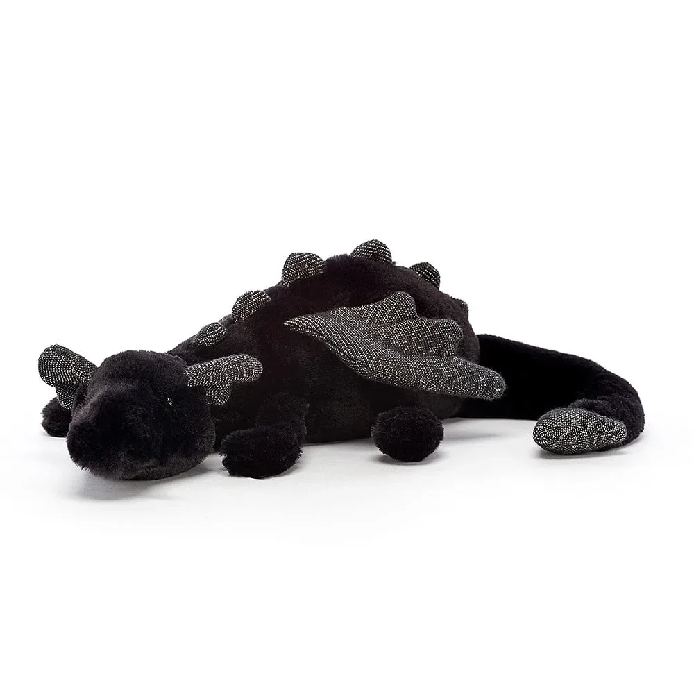 "Jellycat Knuffel - Onyx Dragon, Maat: Klein - H8 X B30 CM image"