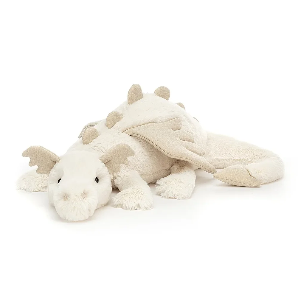 "Jellycat Knuffel - Snow Dragon, Maat: Groot - H19 X B66 CM image"
