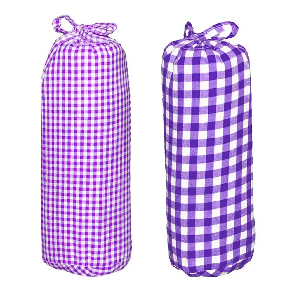 "Taftan hoeslaken 70 x 140 vichy & ruit paars, carogranes: 7 mm image"