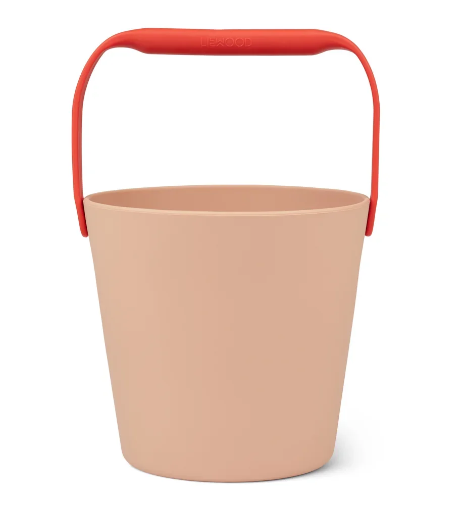 "Liewood Siliconen emmer (voor kinderen) - Moira, Kleur: Toscane Rose / Apple Red image"