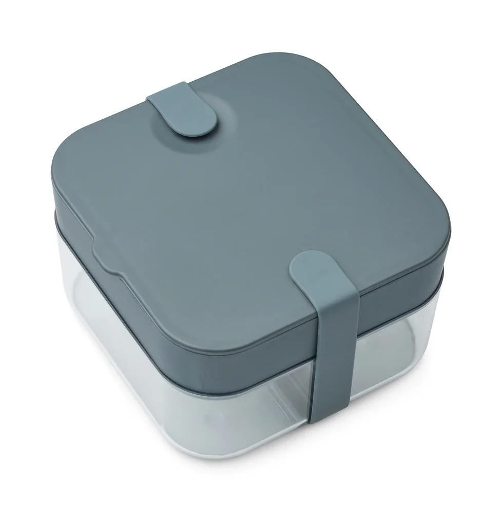 Liewood Bento Box, lunchbox, boterhamdozen - Amandine, kleur: zeeblauw / walvisblauw