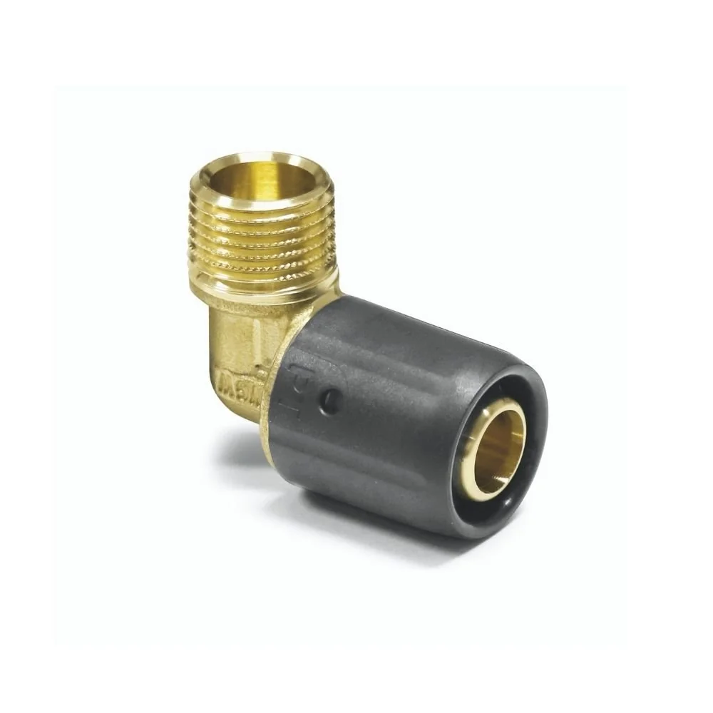 Steekfitting Hoek 16 x 2 naar 1/2" AG