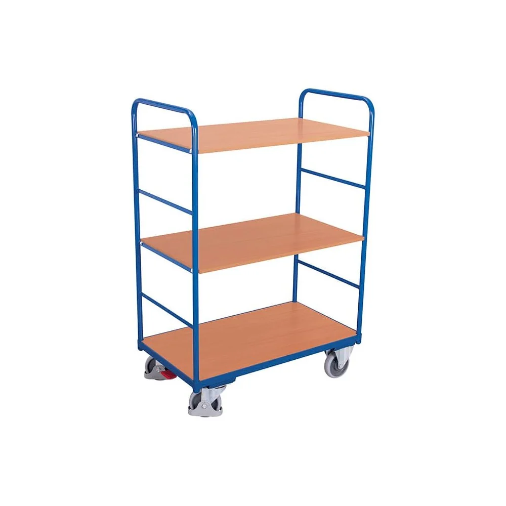 "Etagewagen hoog 3 planken 250 kg draagvermogen Type XL + EasySTOP image"
