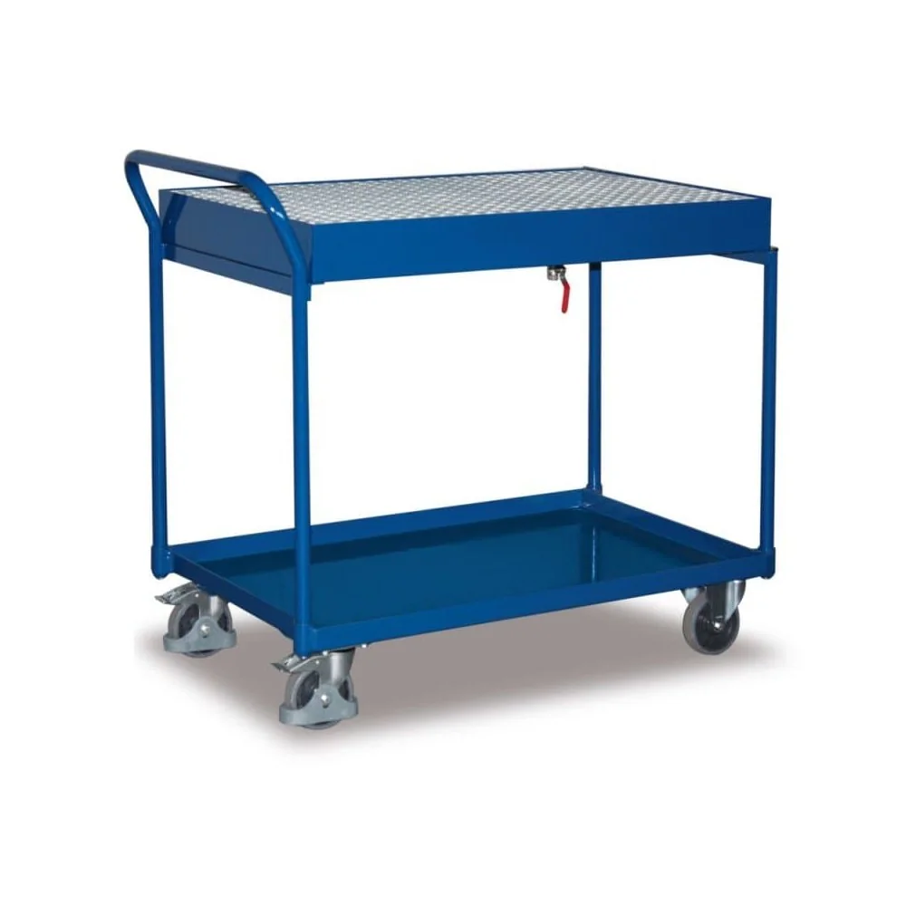 Tischwagen 2 Etagen mit Auffangwanne 60 L