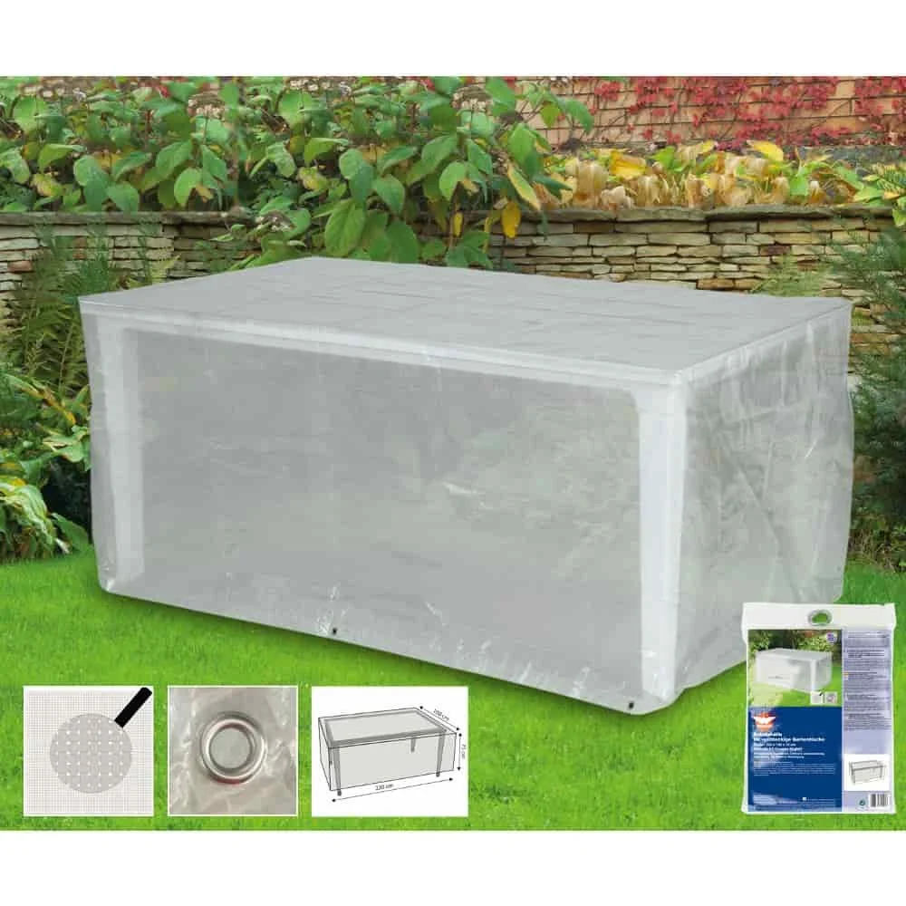 "Afdekhoes Tuintafel Rechthoekig 220x100x75cm - Transparant image"