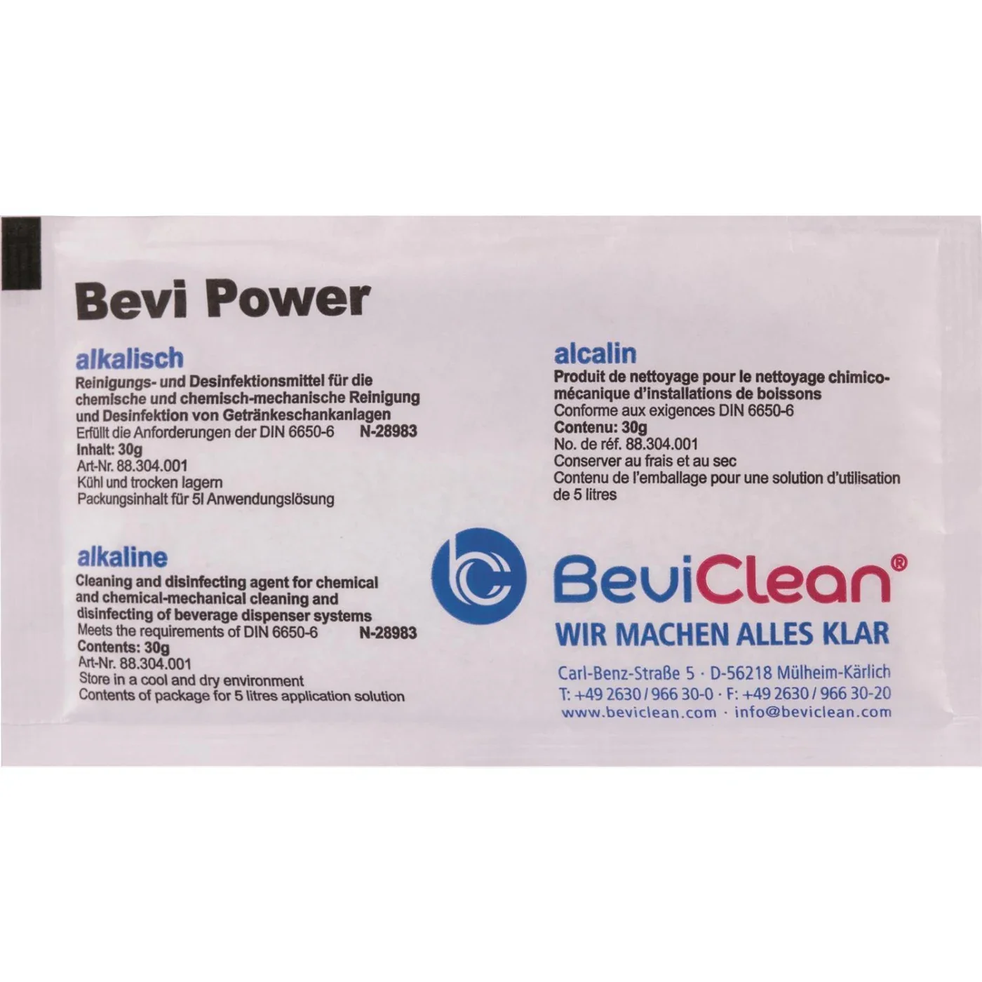 "Bevi Power - Alkalische reiniger voor dranklijnen, poeder, сena per stuk image"