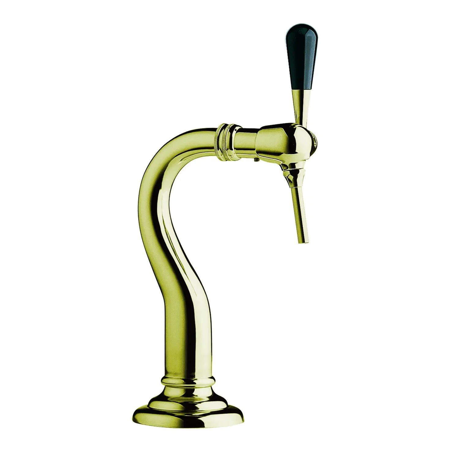 "Tapzuil, Biertapzuil- Model Baby Zwanenhals, 1 regel, messing image"