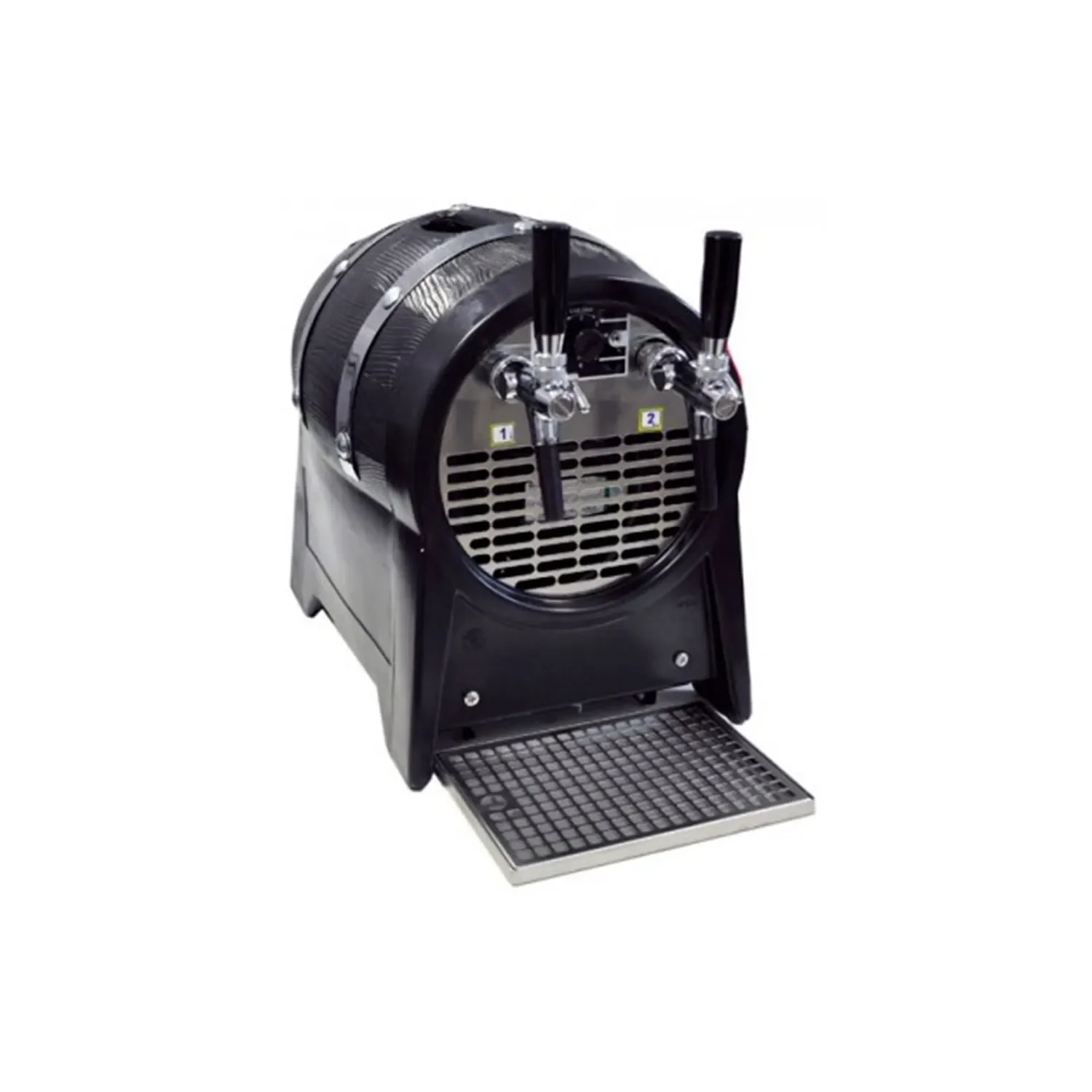 "Biertap, Bierkoeler, Thuistap, Bier dispenser, Bier machine, Droogkoeler, Party fust - met sierringen, 2-kranen, 60 l/uur image"