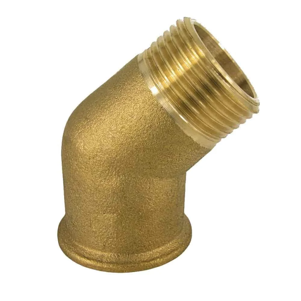 "Messing Hoekstuk 45 Graden, 3/4 Inch Schroefdraad Fitting image"