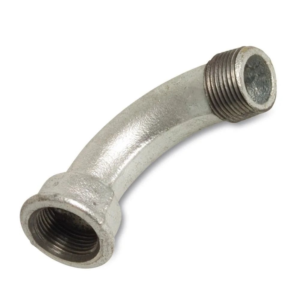 Tempergietfitting 1 1/4", Draadfitting, Boog 90 graden