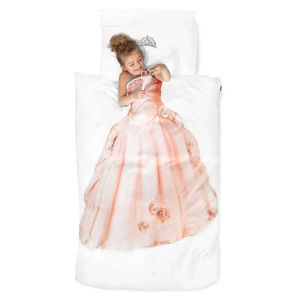 Snurk beddengoed prinses roze 135 x 200