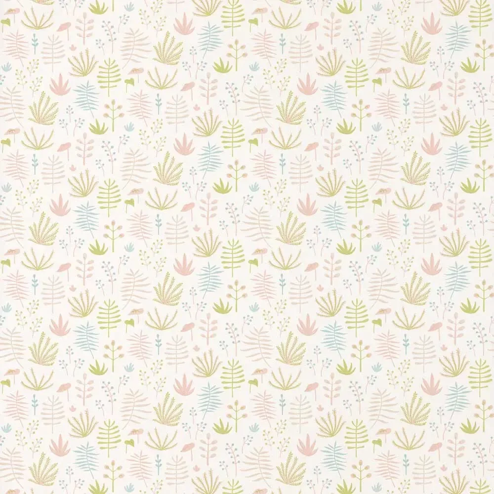 "Casadeco kinderbehang Happy Dreams grassen roze groen image"