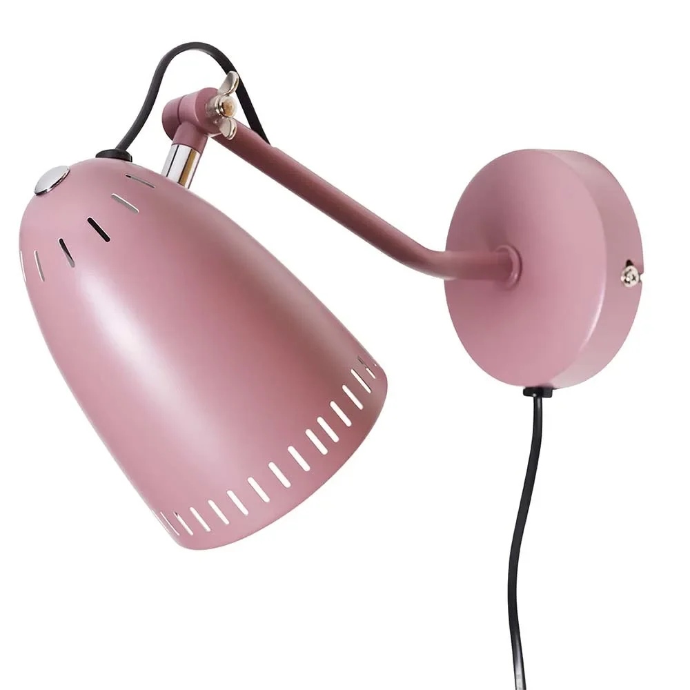 "Superliving wandlamp metaal "Dynamo" mat roze image"