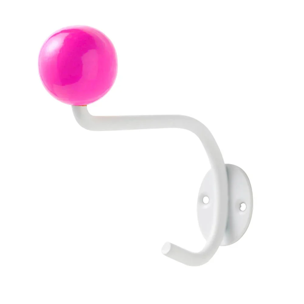 "Superliving Kapstokhaak wit neon roze image"
