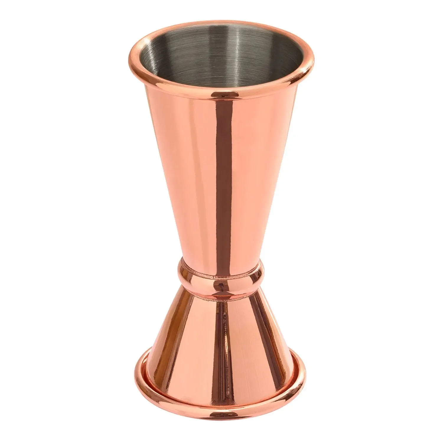 "Jigger - Japanse stijl, Barmaatje, Cocktail maatbeker - Roestvrij staal (20/40 ml), koper optiek image"