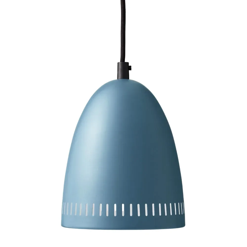 "Superliving metalen hanglamp "Dynamo" klein mat smoke blauw image"