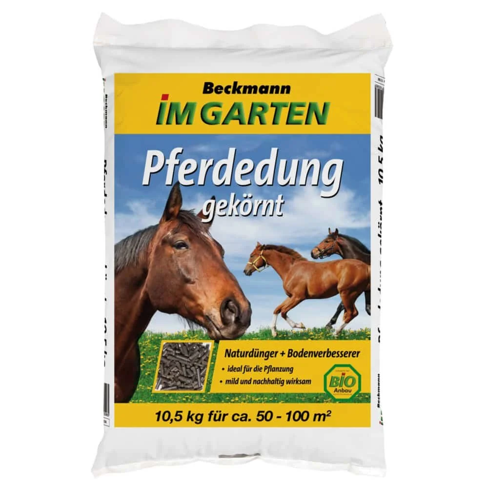"Paardenmestkorrels, 10,5 kg, voor ca. 50–100 m², geschikt voor biologische teelt image"