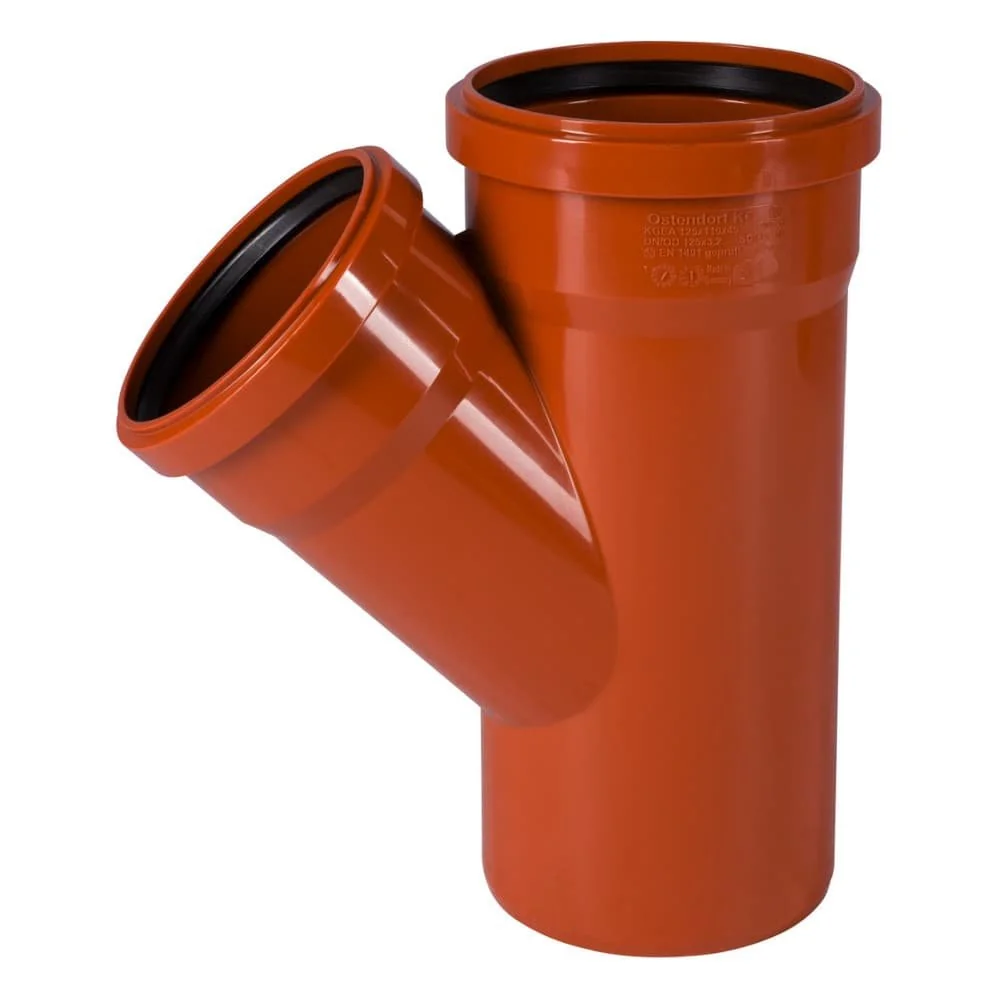 "KG Afvoertak 125/110 mm, 45 graden, Rioolbuis Aftakking image"