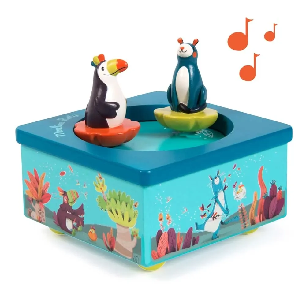 "Moulin Roty muziekdoos In de jungle MDF image"