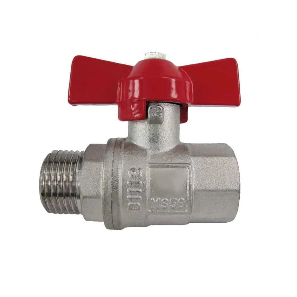 "Messing Kogelkraan 1 1/4 inch met Vleugelgreep, IG/AG, PN25 image"