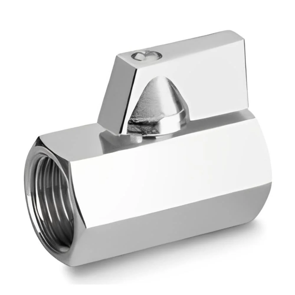 "Mini Kogelkraan 1/2 inch Messing Verchroomd image"